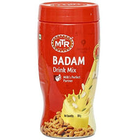 MTR Badam Drink Mix (Almond Milk Elixir Premix) | 500g Tin - Rich Saffron & Cardamom Infused Real Nut Powder for Cold Summer Shakes & Hot Winter Milk | South Africa | India Bazaar