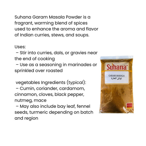 Suhana Garam Masala Powder 400G|BB:JAN.2027