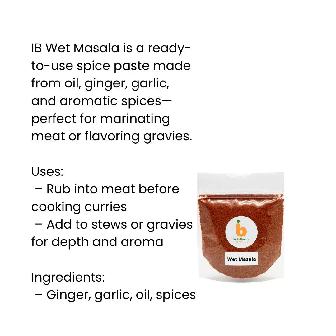 IB Wet Masala (Spiced Paste Blend) | 100g - Fresh Moist Aromatic Spice Mix for Marinating Meat, Braises & Traditional South African Indian Curries | South Africa | India Bazaar