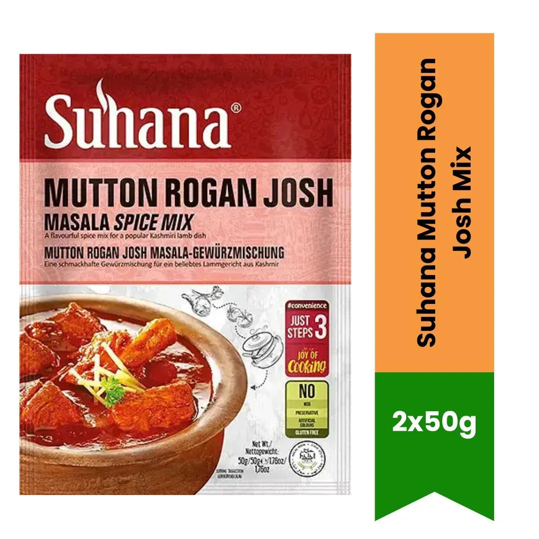 Suhana Mutton Rogan Josh Mix 50g (Pack of 2) | Cook Tender Lamb or Mutton for Stews, Potjies & Rice Meals | Easy Cooking Mix | South Africa | India Bazaar