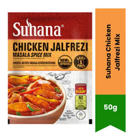 Suhana Chicken Jalfrezi Mix (Zesty Stir-Fry Seasoning) | 50g - Sweet, Tangy & Spicy Indo-British Style Bell Pepper Chicken Gravy Powder Premix | South Africa | India Bazaar