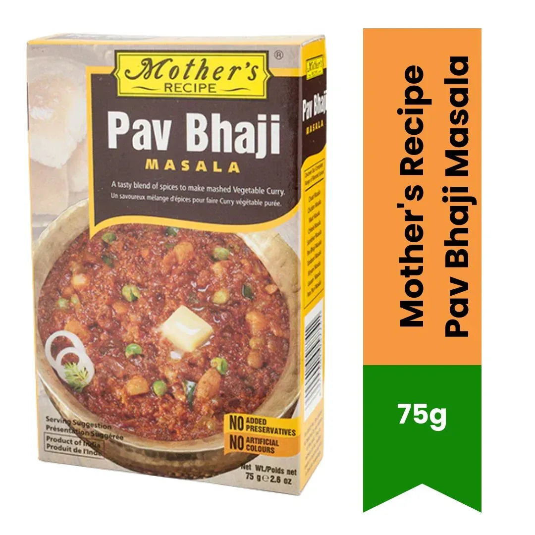 Mother's Recipe Pav Bhaji Masala (Bombay Street-Style Veg Spice) | 100g - Bold Tangy Mashed Vegetable Gravy Powder Blend, Perfect with Buttered Soft Buns | South Africa | India Bazaar