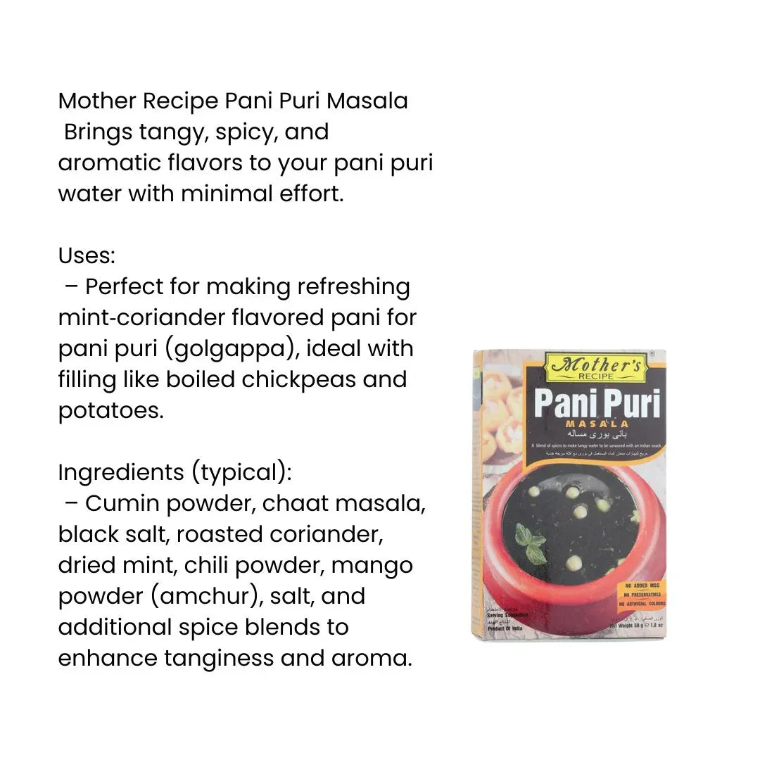Mother's Recipe Pani Puri Masala| 50g