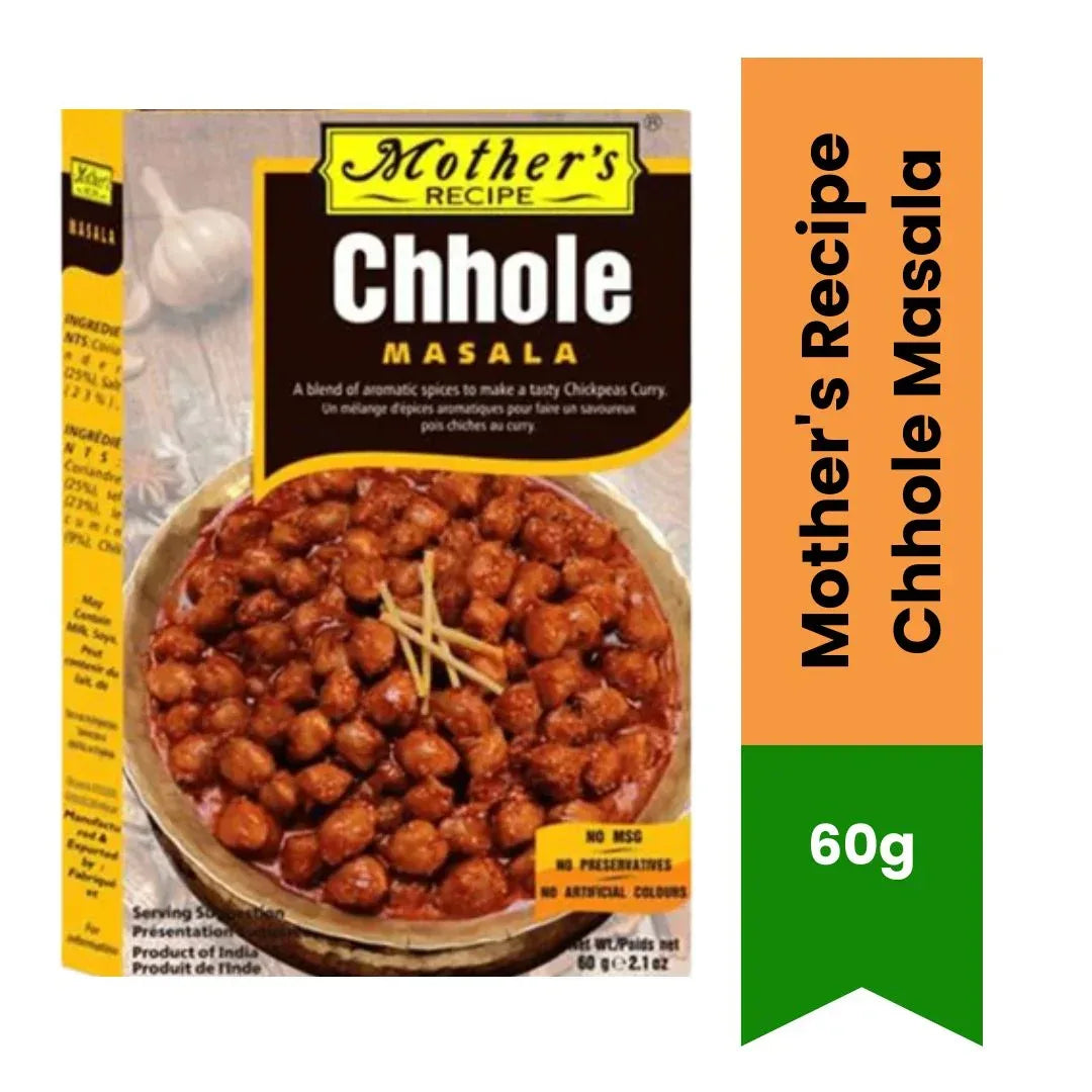 Mother's Recipe Chhole Masala (Kabuli Chana Spice Mix) | 60g - Tangy & Spicy Aromatics Blend for Making Authentic Punjabi Style Chickpea Curries | South Africa | India Bazaar