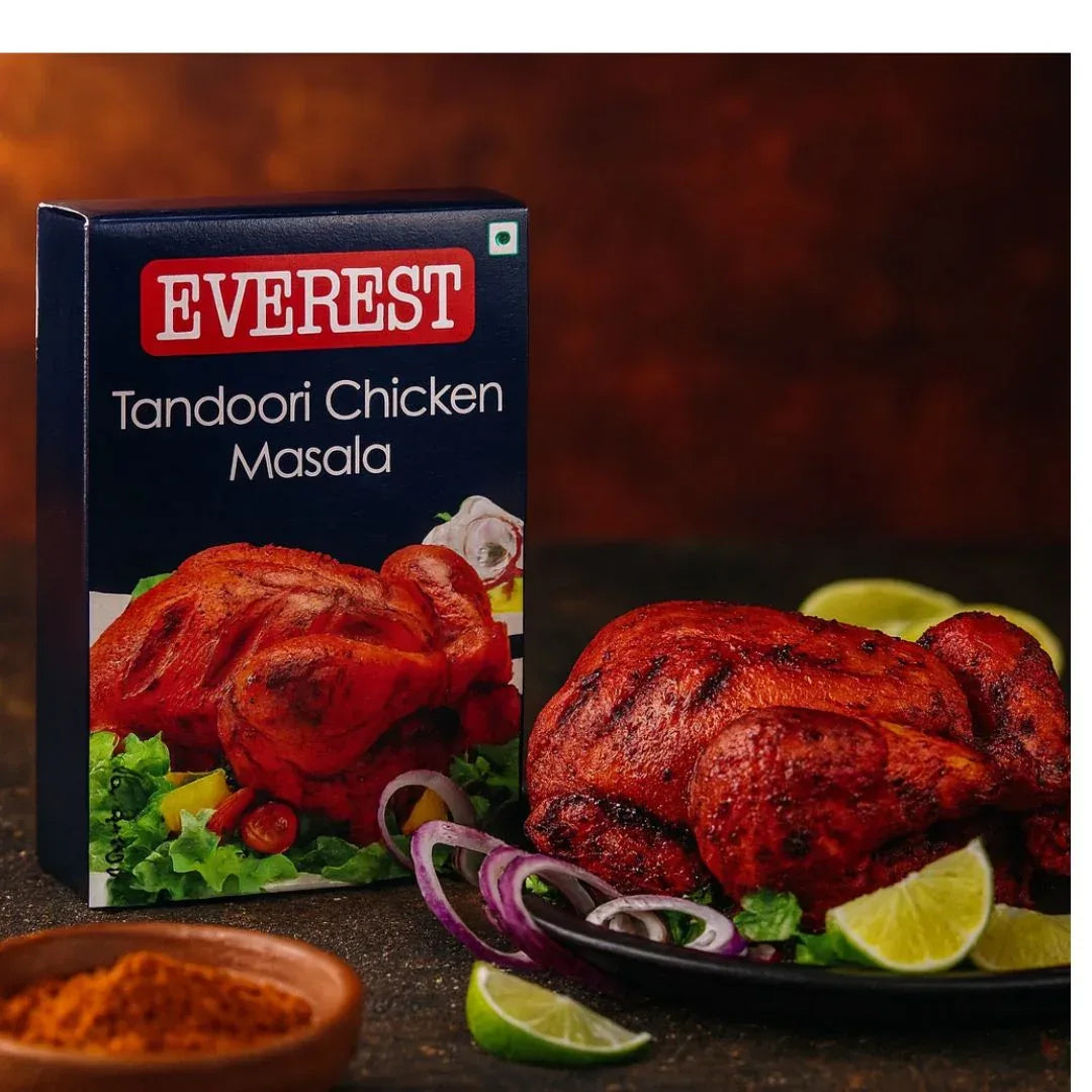 Everest Tandoori Chicken Masala BBQ Rub | 100g - Smokey Crimson Red Spice Coating Blend, Perfect for Clay-Oven Roast Poultry & Braai Marinades | South Africa | India Bazaar