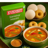 Everest Sambar Masala (South Indian Lentil Spice) | 100g - Tangy Fenugreek & Red Chili Powder for Making Traditional Vegetable Dals & Idli Dipping | South Africa | India Bazaar