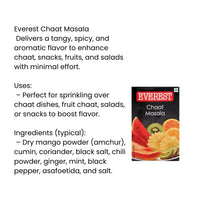 Everest Chaat Masala (Tangy Indian Seasoning) | 100g - Zesty Black Salt & Amchur Dusting Spice for Salads, Fruits, Fritters & Street Food Snacks | South Africa | India Bazaar