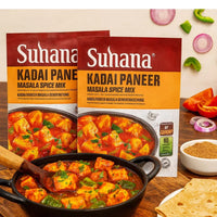 Suhana Kadai Paneer Masala Mix | 50g - Easy Tomato-Based Cooking Sauce Mix for Spicy Cottage Cheese, Chicken or Veg Pan Curry | South Africa | India Bazaar