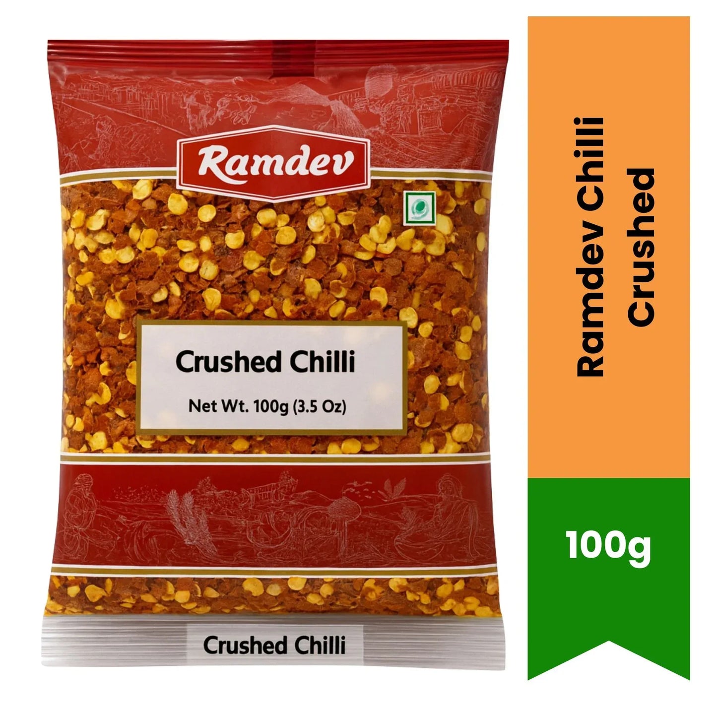 Ramdev Chilli Crushed 100g – Bold & Spicy Flavor