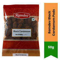 Ramdev Black Cardamom Pods (Badi Elaichi) | 50g - Authentic Smoky Spice for Rich Meat Curries, Biryani & Bold Garam Masala Mixes | South Africa | India Bazaar