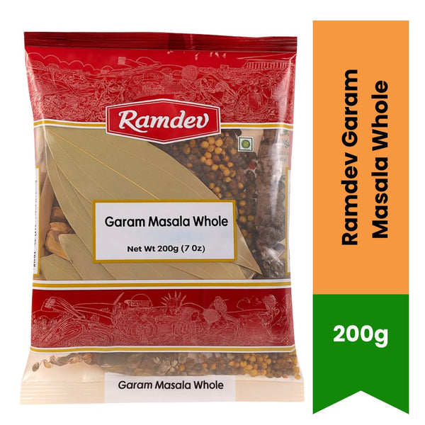 Ramdev Garam Masala Whole 200g – Authentic Indian Spice Blend | Fresh & Aromatic|BB:MAR.2027