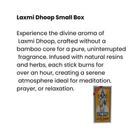 Laxmi Dhoop Traditional Indian Incense | 8 Small Sticks Pack - Compact Highly Resinous Core-Free Dhoop Bars for Traditional Evening Temple Aarti Perfume | South Africa | India Bazaar