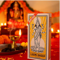 Laxmi Dhoop Traditional Indian Incense | 8 Small Sticks Pack - Compact Highly Resinous Core-Free Dhoop Bars for Traditional Evening Temple Aarti Perfume | South Africa | India Bazaar