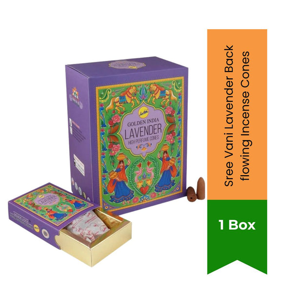 Sree Vani Lavender Back flowing Incense Cones