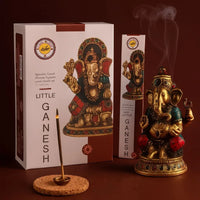 Sree Vani Little Ganesha Incense Sticks (Auspicious Puja Agarbatti) | Box Pack - Holy Spicy Herb Scent for Removers of Obstacles, Cleanses Home Energies | South Africa | India Bazaar
