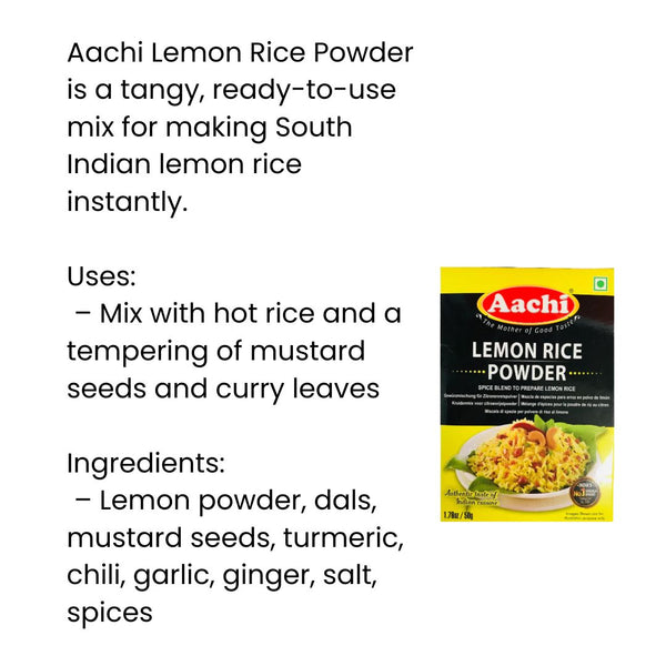 Aachi Lemon Rice Powder 50g | BB:JUN.2026