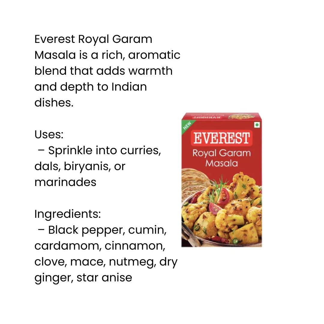 Everest Royal Garam Masala (Shahi Garam Masala) | 100g - Premium Warm Finishing Spice Blend for Elevating Rich Gravies, Biryanis & Stews | South Africa | India Bazaar