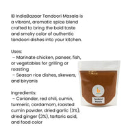 IB Tandoori Masala BBQ Seasoning Powder | 100g - Fiery Red Smokey Spice Blend for Oven-Baked Chicken, Paneer Tikka & Charcoal Braai Marinades | South Africa | India Bazaar