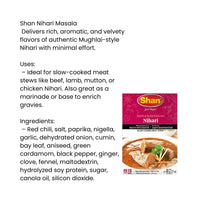 Shan Nihari Spice Mix Slow Cook Meat Curry Masala (Nihari Masala) | 60g - Rich Aromatic Spicy Flour Blend for Traditional Mughlai Thick Beef & Mutton Stew Shanks | South Africa | India Bazaar