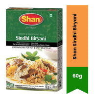Shan Sindhi Biryani Seasoning and Recipe Mix | 60g - Fiery & Tangy Green Chili Flavour Layered Rice Spice Blend for Festive Meat Dishes | South Africa | India Bazaar