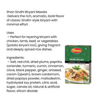 Shan Sindhi Biryani Seasoning and Recipe Mix | 60g - Fiery & Tangy Green Chili Flavour Layered Rice Spice Blend for Festive Meat Dishes | South Africa | India Bazaar