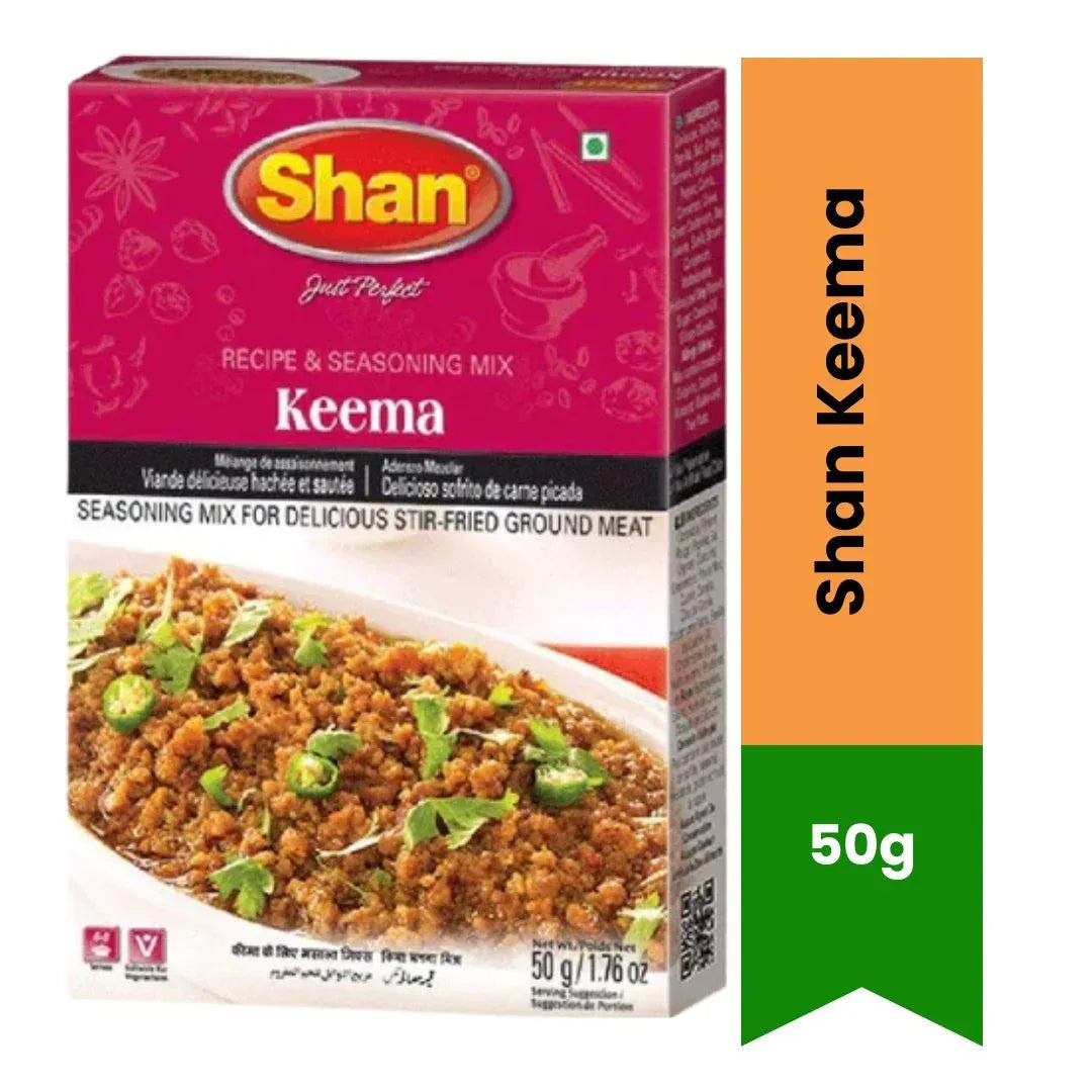 Shan Keema Masala (Spiced Ground Meat Mix) | 50g - Bold Pepper & Ginger Heavy Seasoning Blend for Savoury Stir-Fried Mince, Peas & Potato Dishes | South Africa | India Bazaar