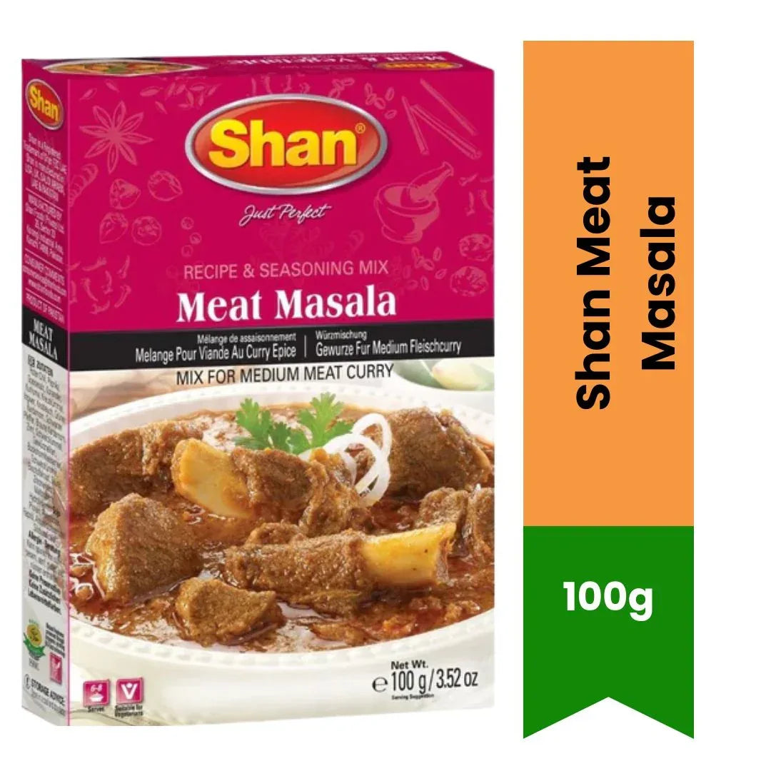 Shan Meat Masala (Gosht Ka Masala) | 100g - Premium Ground Warming Aromatics Blend to Tenderize and Deepen Savoury Beef, Goat & Mutton Gravies | South Africa | India Bazaar
