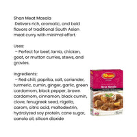 Shan Meat Masala (Gosht Ka Masala) | 100g - Premium Ground Warming Aromatics Blend to Tenderize and Deepen Savoury Beef, Goat & Mutton Gravies | South Africa | India Bazaar