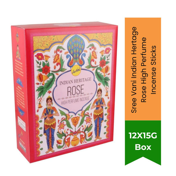 Sree Vani Indian Hertage Rose High Perfume Incense Sticks