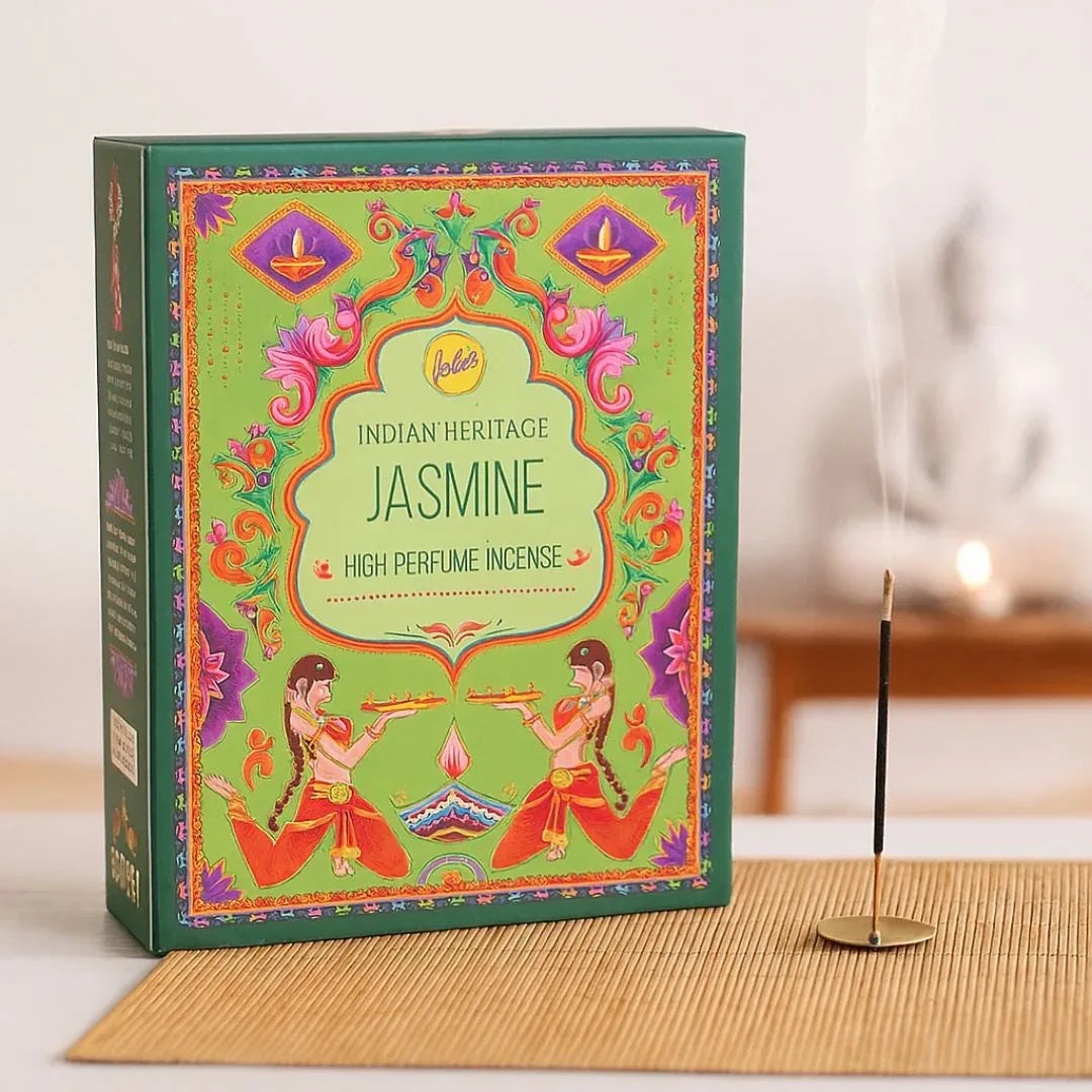 Sree Vani Indian Heritage Jasmine High Perfume Incense Sticks (Mogra Agarbatti) | Value Pack - Exotic Intoxicating Night Jasmine Perfumed Sticks for Pooja Mandirs | South Africa | India Bazaar