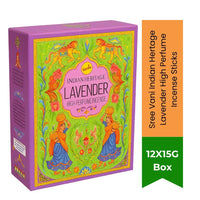 Sree Vani Indian Heritage Lavender High Perfume Incense Sticks | Value Pack - Soothing Calming Sleep Therapy Aroma Sticks, Ends Anxiety & Headaches | South Africa | India Bazaar