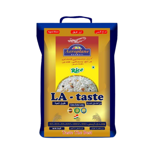 Aeroplane La Taste Raw White Basmati Rice(blue)
