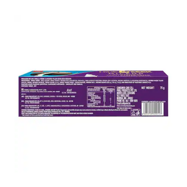 Parle Hide & Seek Centre Filled Vanilla Flavoured Creme COCOA Cookies 75g|BB:05.DEC.2026