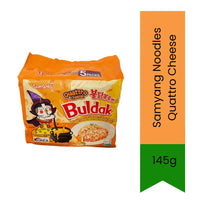 Samyang Quattro Cheese Ramen | 145g - Korean Instant Noodles with Four Cheese Blend, Rich Creamy Flavor & Convenient Meal Option | South Africa | India Bazaar
