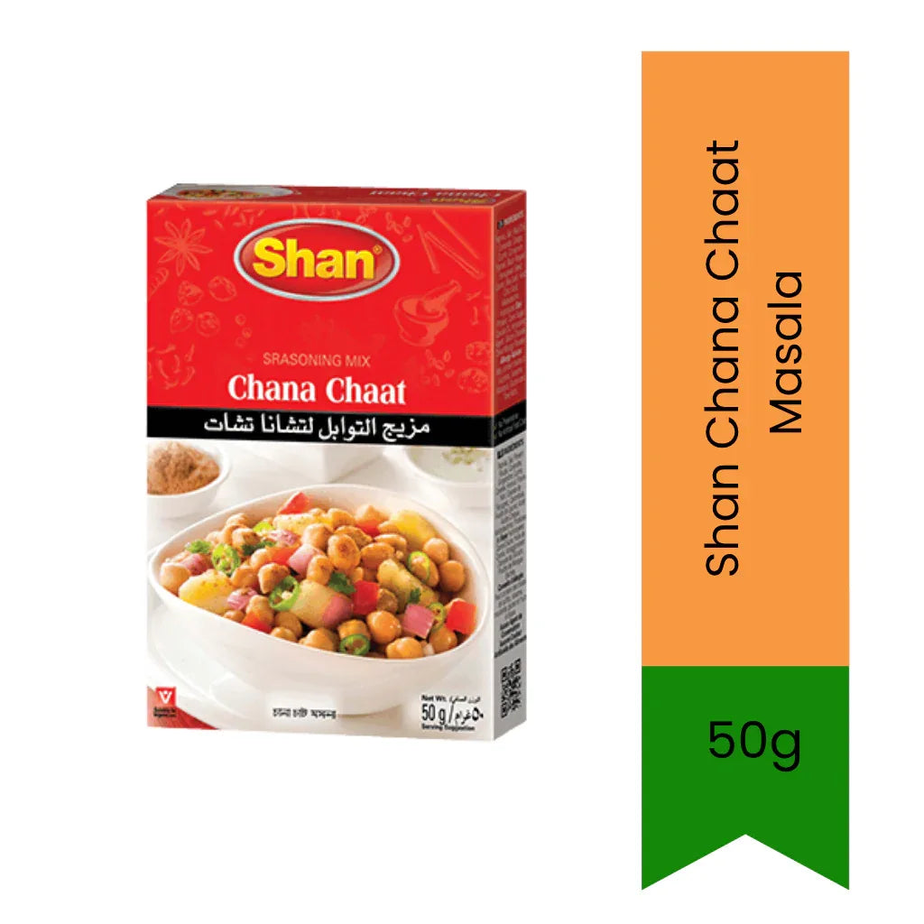 Shan Spiced Chickpea Salad Seasoning, Chana Chaat Masala 50g | Tangy, Zesty & Lightly Spicy | Perfect for Chickpeas, Salads & Snacks | South Africa | India Bazaar