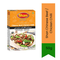 Shan Spicy Chilli Stir-Fry Sauce Mix | Chinese Beef or Chicken Chilli 50g | Garlic, Soy & Chilli Flavour | Bold & Savoury Cooking Sauce | South Africa | India Bazaar