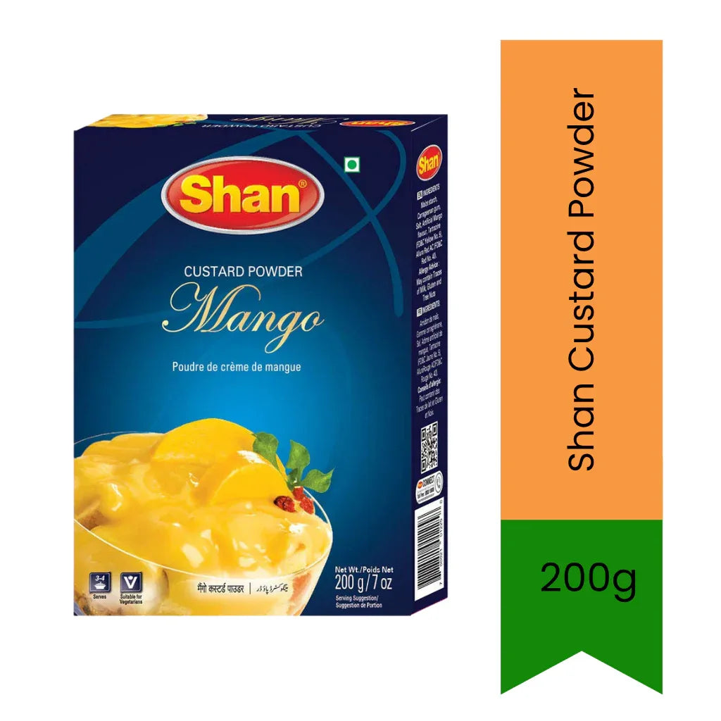 Shan Vanilla Custard Powder 200g | Creamy Dessert for Trifle, Fruit Custard & Puddings | Smooth, Sweet & Velvety | South Africa | India Bazaar