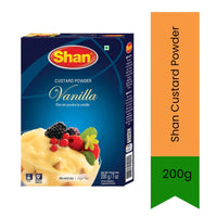 Shan Vanilla Custard Powder 200g | Creamy Dessert for Trifle, Fruit Custard & Puddings | Smooth, Sweet & Velvety | South Africa | India Bazaar