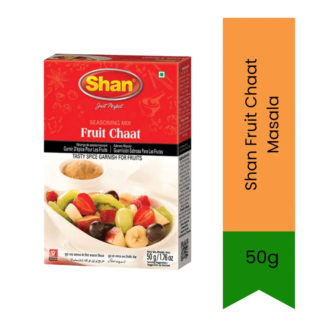 Shan Fruit Chaat Masala 60g | Tangy Indian Spice Blend for Fruits, Salads & Chaat Snacks | Sweet Sour Flavor Enhancer for Authentic Street Food Taste | South Africa | India Bazaar