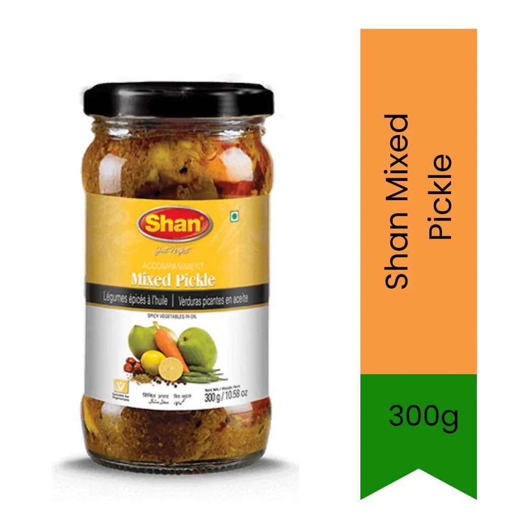 Shan Mixed Pickle (Mix Achar) | 300g - Traditional Indian Vegetable Pickle for Rice, Curries & Meals, Tangy Spicy Taste | South Africa | India Bazaar