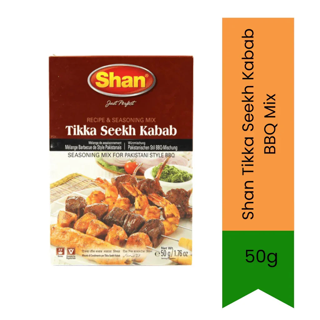 Shan Spiced Mince Skewer Seasoning, Tikka Seekh Kabab Mix 50g | Bold, Juicy & Lightly Spicy | Perfect for Beef, Lamb or Chicken Kebabs | South Africa | India Bazaar