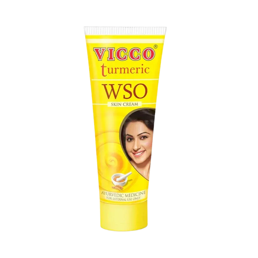 Vicco Turmeric Cream WSO With Sandalwood Oil (Haldi Chandan Cream) | 30g - Premium Ayurvedic Antiseptic Face Cream for Spot Reduction & Fair Complexion | South Africa | India Bazaar