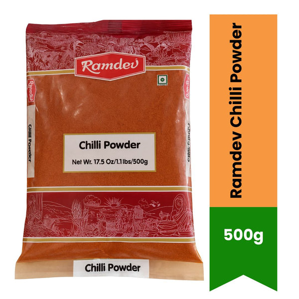 Ramdev Chilli Powder 500g – Pure & Spicy Indian Red Chili Powder | Bold Heat|BB:OCT.2026
