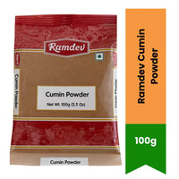 Ramdev Cumin Powder (Jeera Powder) | 100g - Aromatic Fresh Ground Cumin, Pure Indian Spice for Everyday Taco & Curry Seasoning | South Africa | India Bazaar
