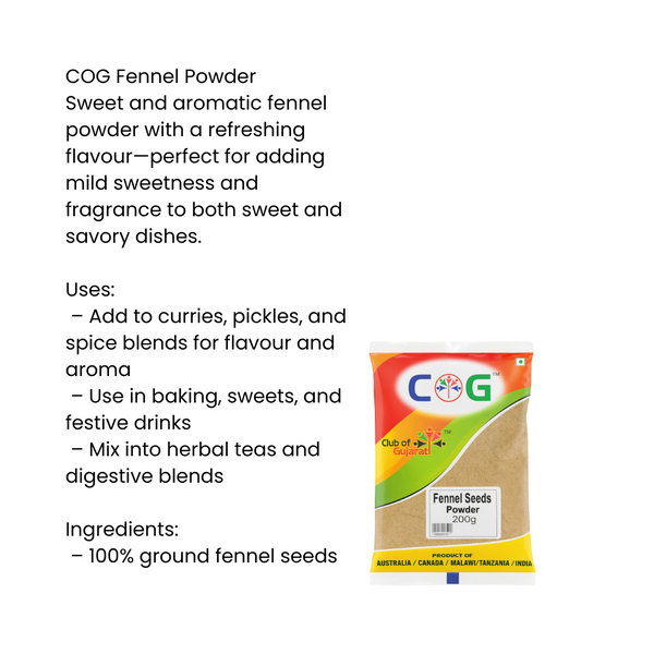 COG Fennel Powder |BB:DES.2025