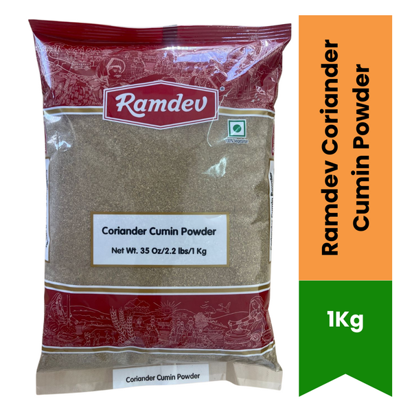 Ramdev Coriander Cumin Powder 1Kg – Pure & Aromatic Dhania & Jeera Powder | Fresh Indian Spice|BB:MAR.2027
