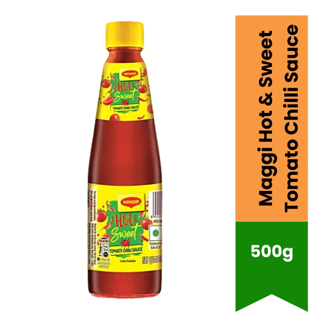 Maggi Hot & Sweet Tomato Chilli Sauce Iconic Indian Dip (Hot & Sweet Ketchup) | 500g - Fiery Tangy Table Condiment for Dipping Crispy Samosas, Spring Rolls & Hakka Noodles | South Africa | India Bazaar