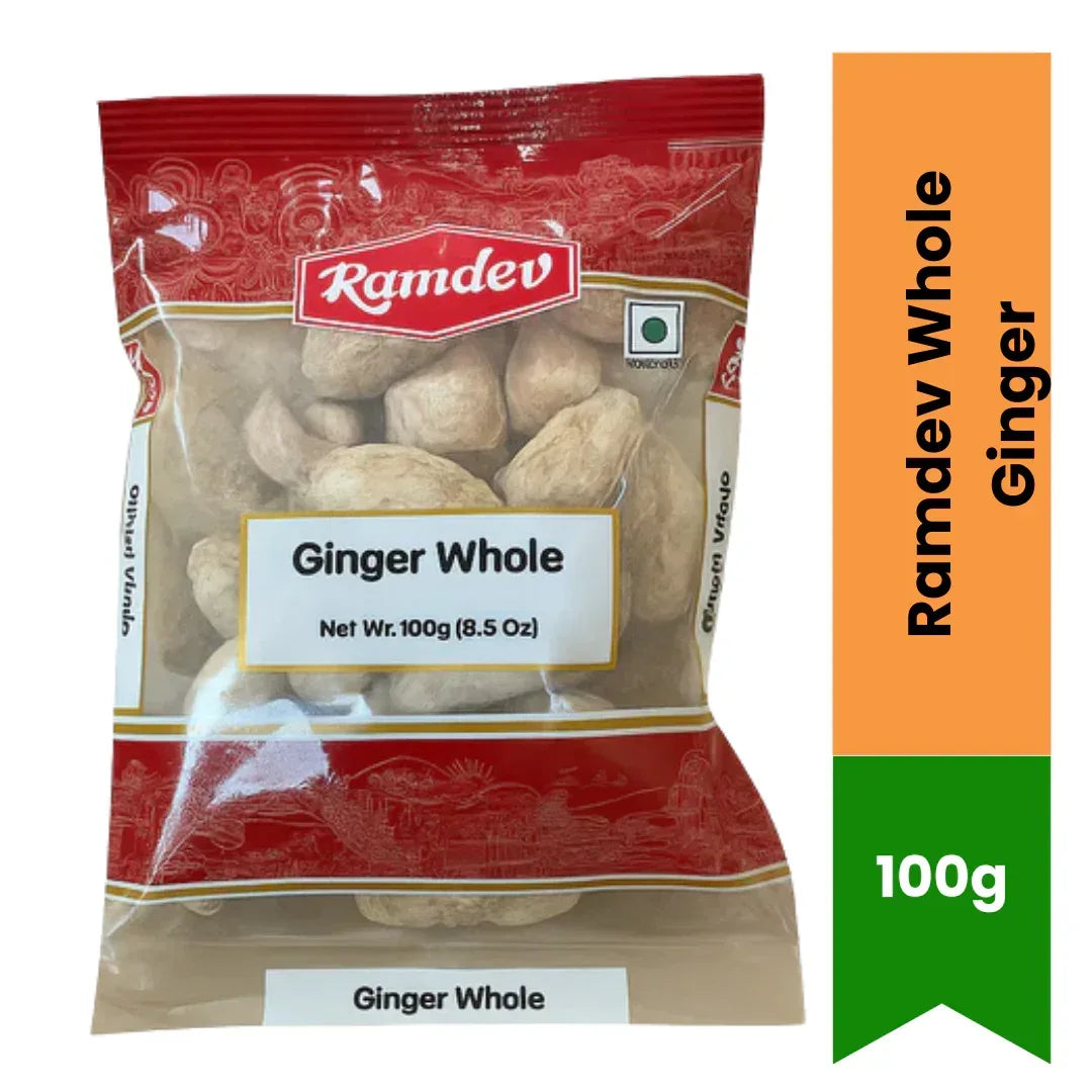 Ramdev Whole Ginger 100g – Premium Quality