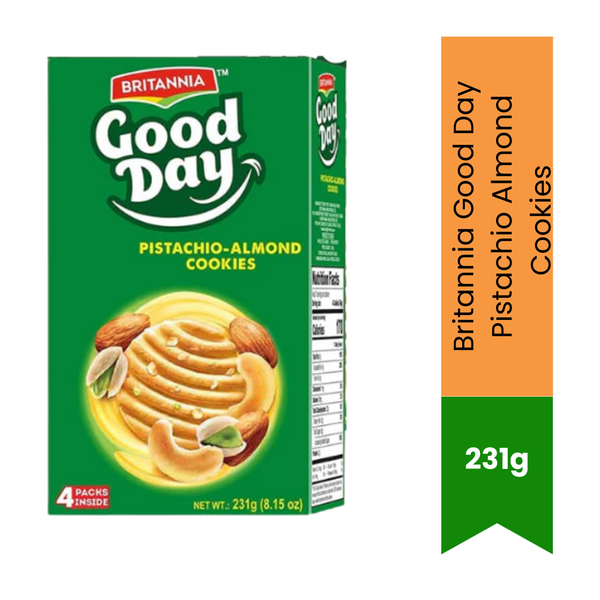 Britannia Good Day Pistachio Almond Cookies 231g|BB:13.AUG.2026