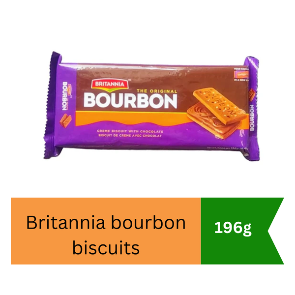 Britannia bourbon biscuits 196g|BB:22.OCT.2026